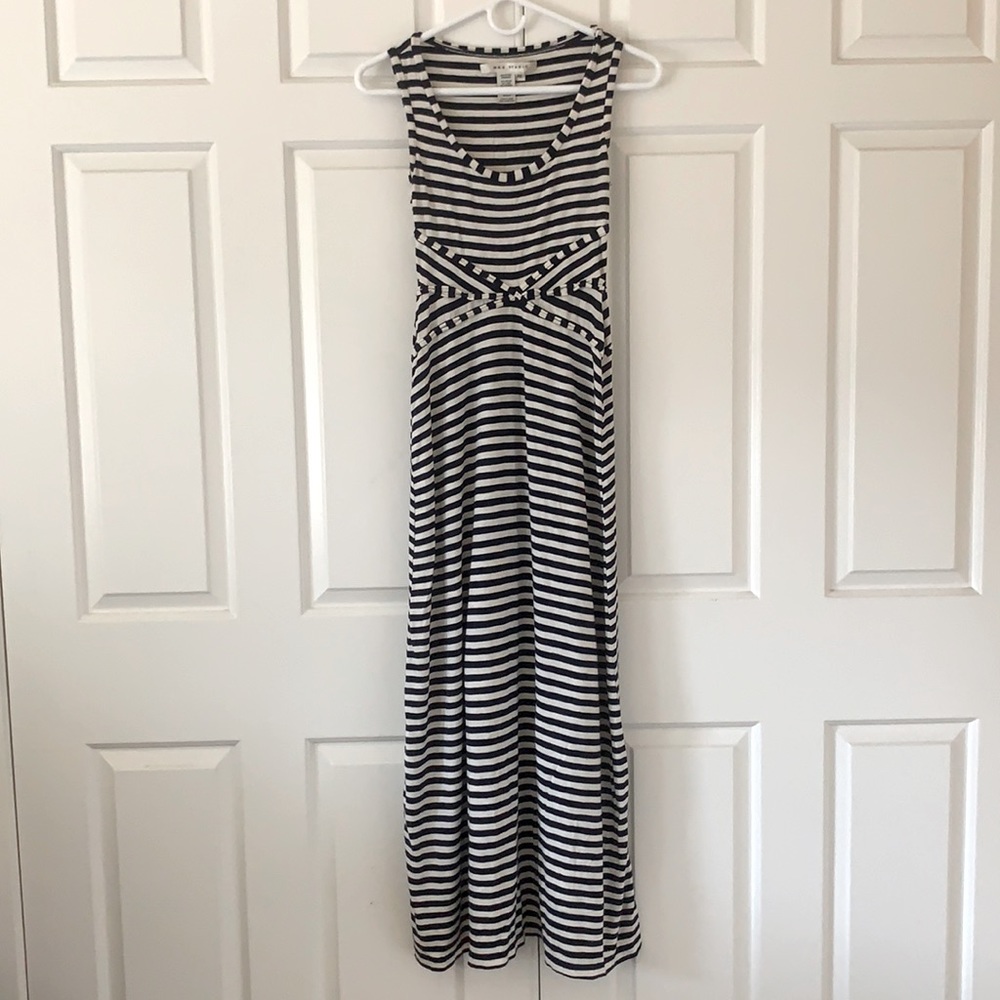 Navy & white Max Studio Maxi Dress